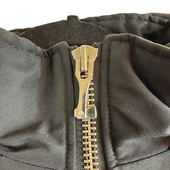 Moose Knuckles Beaver Fox Fur Hooded Down Bomber Jacket Black Size Small - Picture 4 of 16